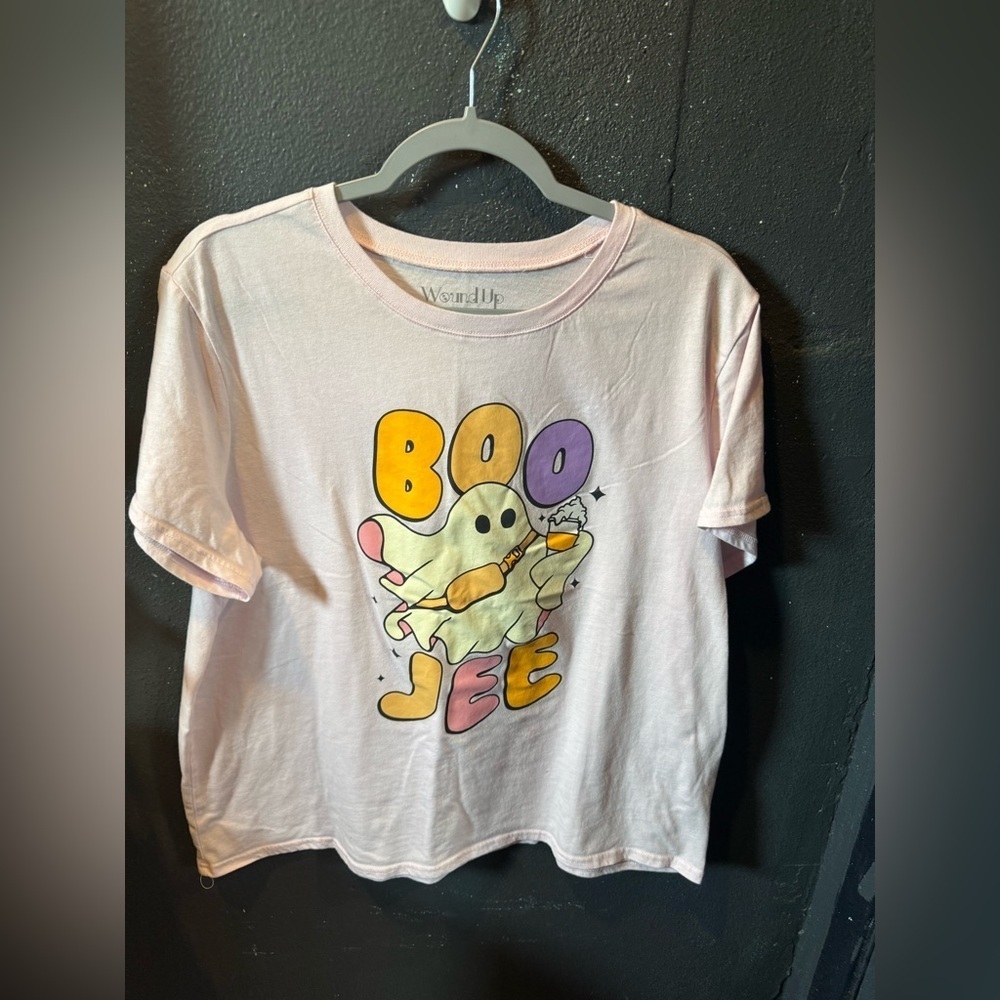 Wound Up Pink Boo Jee Ghost Short Sleeve Tee